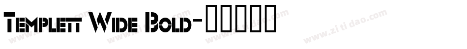 Templett Wide Bold字体转换